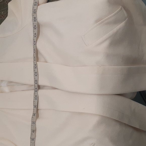 Vintage Elegant Fashions Cream Ivory Wool Swing Coat blazer shawl collar - Picture 10 of 11